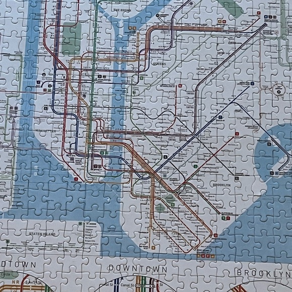 Framed NYC Subway Map Puzzle - Picture 4 of 6